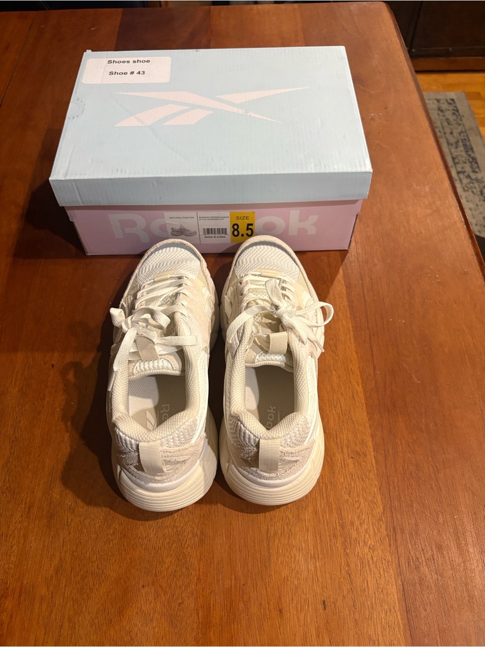 Reebok Kids Cream/Off-White Sneakers